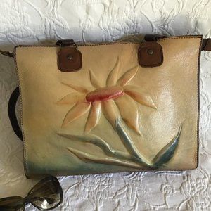 Artisanal Hand Crafted Leather Shoulder Purse / Tote Bag by Conception Cuir